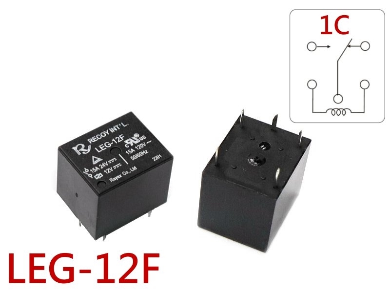 [2只裝] DC12V 15A 1C繼電器(LEG-12F)