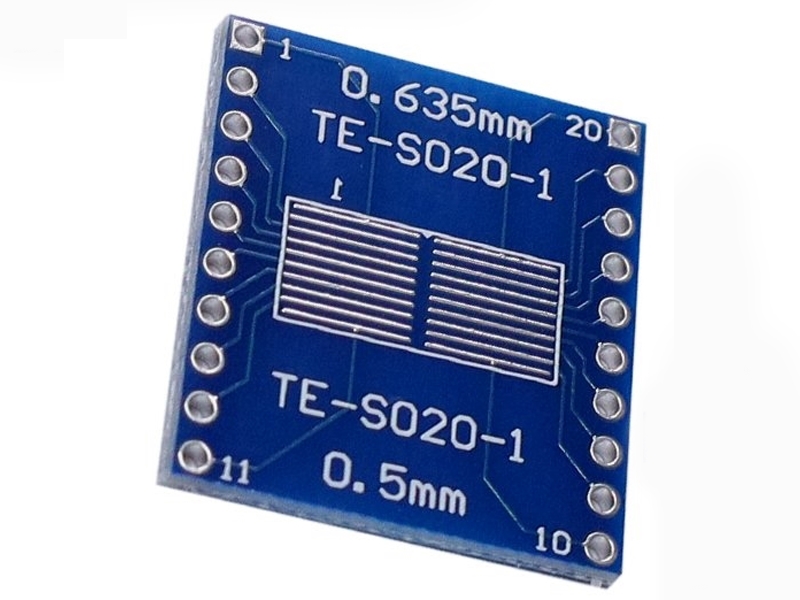 [6只裝] SO-20PIN (0.5mm/0.635mm) IC轉接板