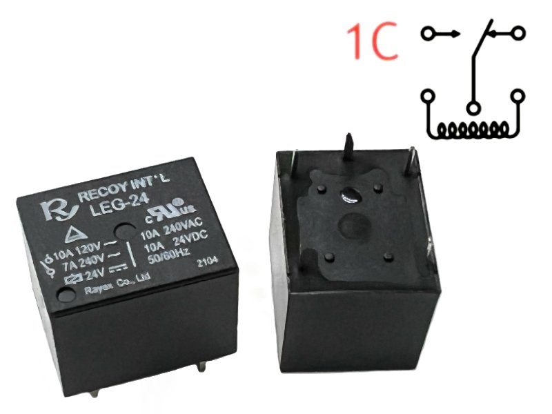 [2只裝]DC24V 10A 1C繼電器(LEG-24)