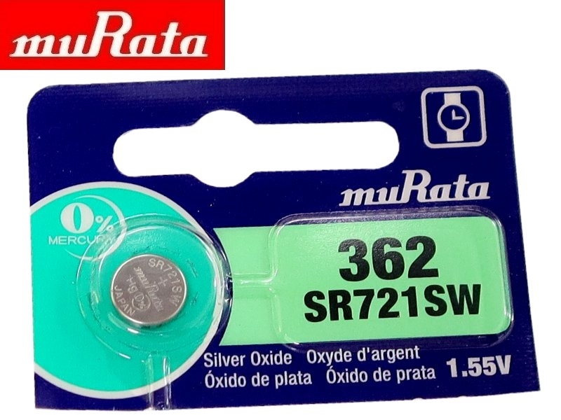 日本村田muRata 362/SR721SW 鈕扣型氧化銀電池 1.55V