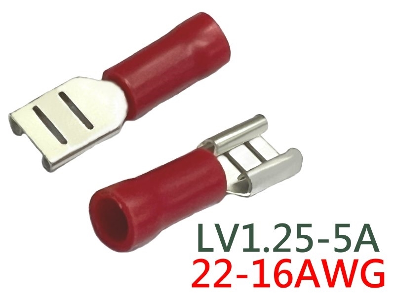 [10只裝] LV-1.25-5A 公母插(母) 