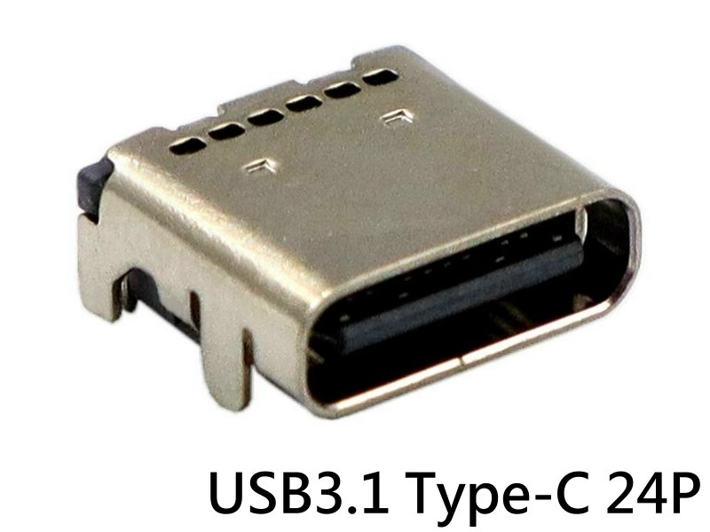 [2只裝] USB3.1 Type-C 24P母座 雙排連接器  