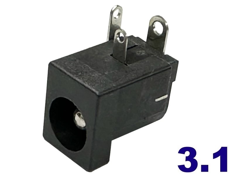 [2只裝] 3.1mm DC插座(L型) 
