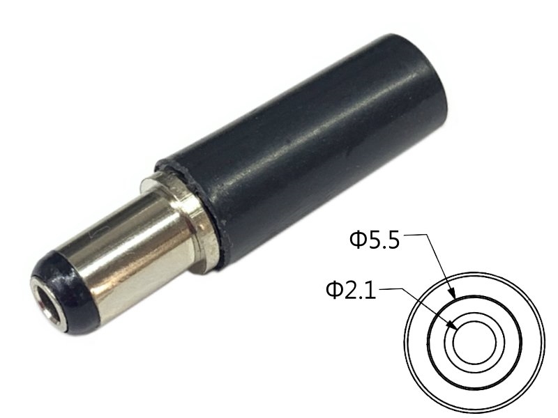 [2只裝] 2.1mm DC電源插頭 