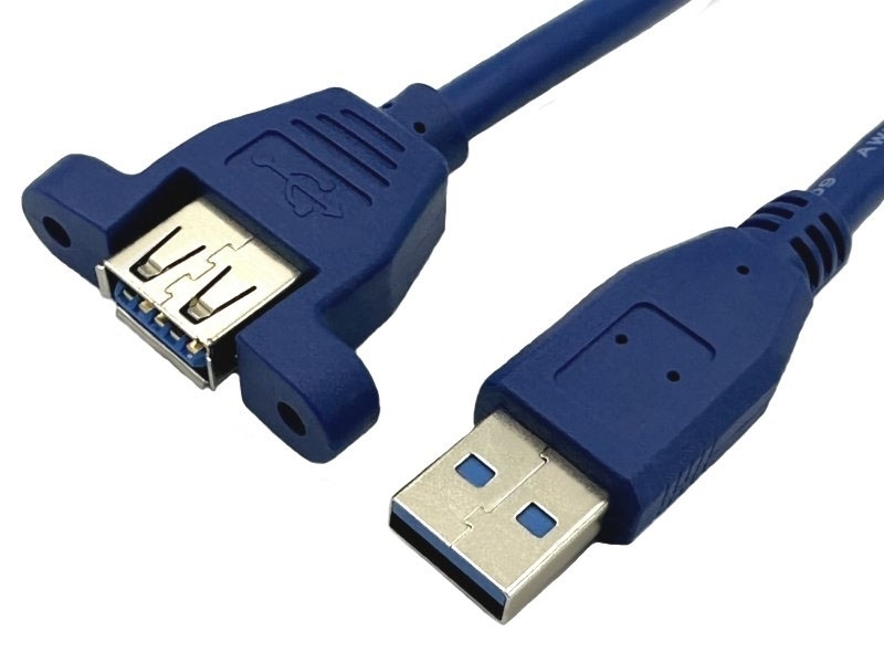 USB3.0 A公-A母 帶耳延長線 1米