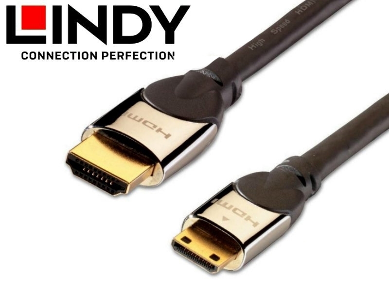 LINDY 林帝 鉻系列HDMI 2.0公 TO MINI HDMI公 傳輸線3M