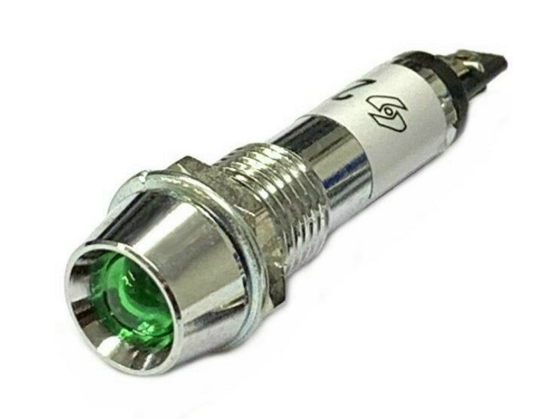 銅殼井型指示燈綠色 DC12V