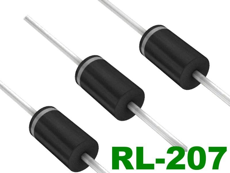  [5只裝] 2A 1000V 矽整流二極體(RL-207)