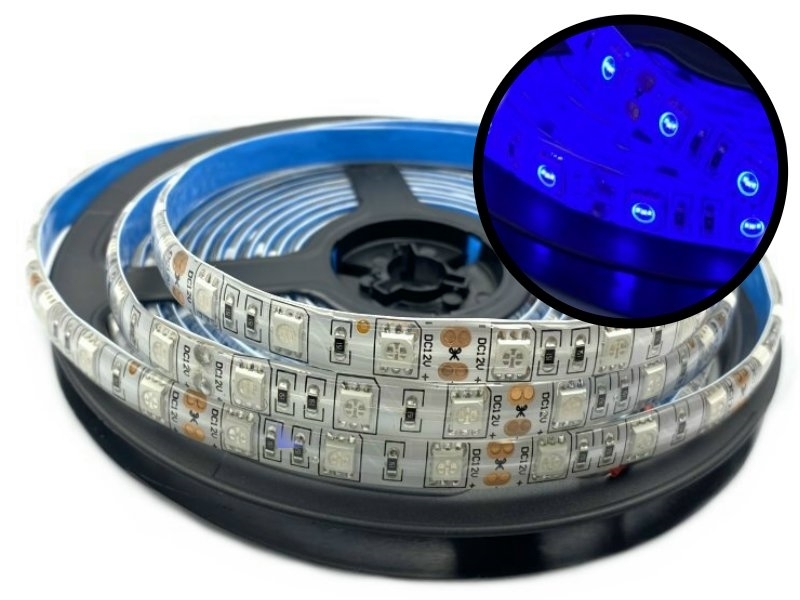 5050 藍光 12V 防水燈條 60燈/米 5米長