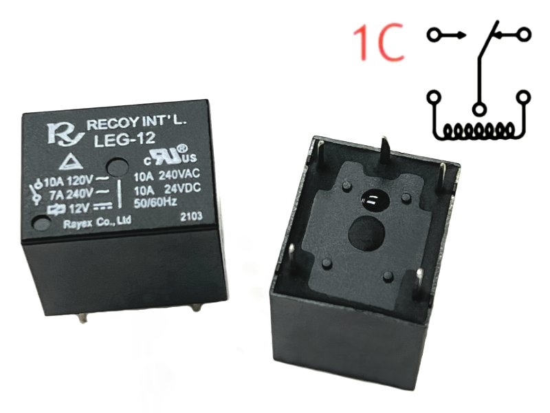 [2只裝]DC12V 10A 1C繼電器(LEG-12)