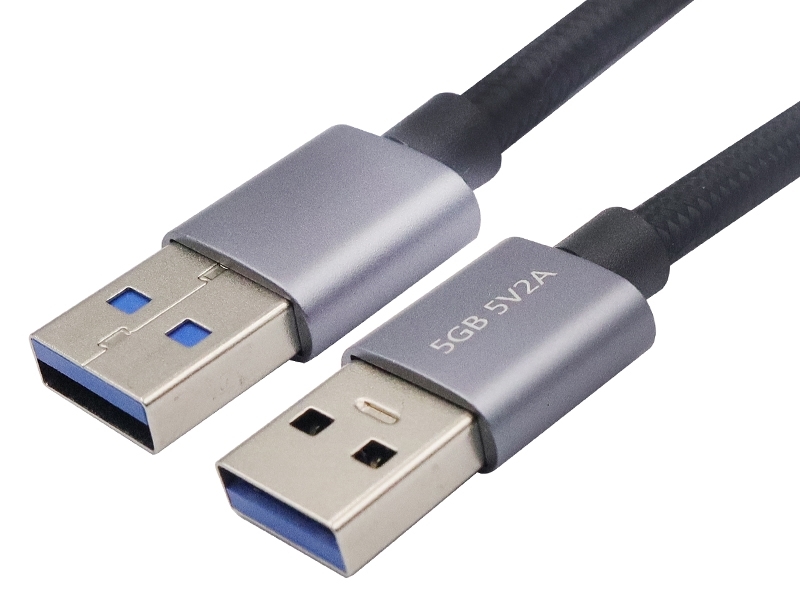 USB3.0 A公 to A公 30公分 鋁合金充電傳輸線(5GB 5V2A) YR-HB-01