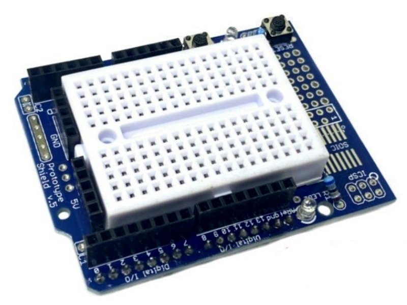 Arduino ProtoShield 原型擴充板 (附MINI麵包板) (半成品)