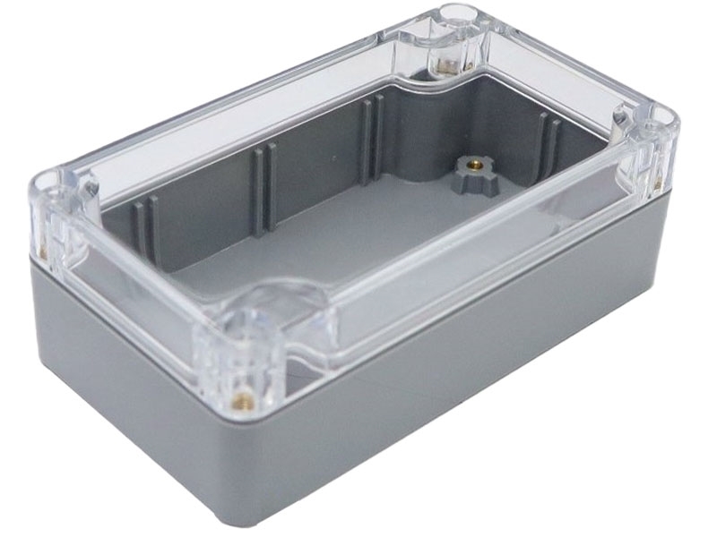 G304C 115*65*40透明上蓋IP65 防塵防水 ABS塑膠盒(深灰)