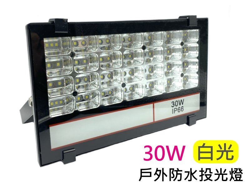 30W AC85-240V 戶外防水投射燈(投光燈)-白光
