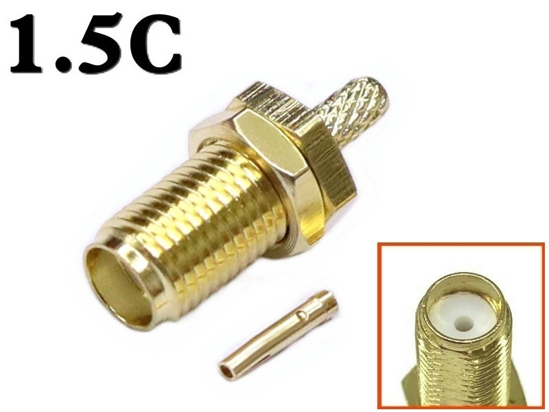 SMA母 1.5C 壓接式 (螺牙長度11mm)