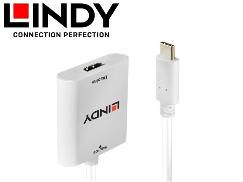 LINDY林帝 主動式USB3.1Type-C to HDMI2.0 4K/60Hz轉接器