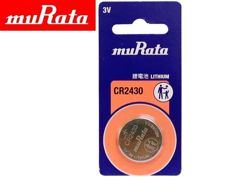 日本村田muRata CR2430 鈕扣型鋰電池 3V