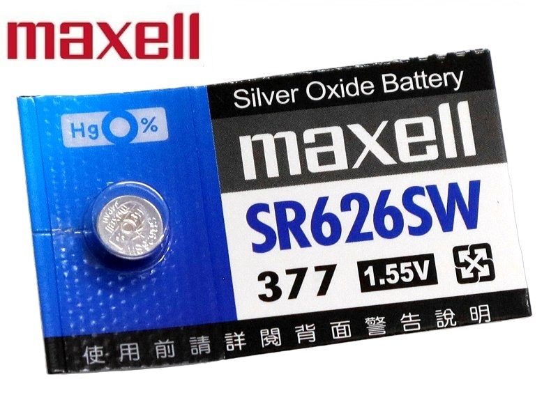 Maxell SR626SW/377 鈕扣型氧化銀電池 1.55V